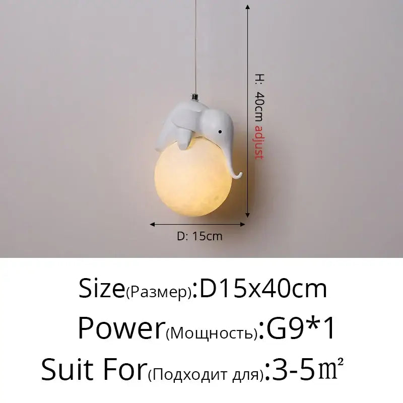White Glass Panda Wall Lamp