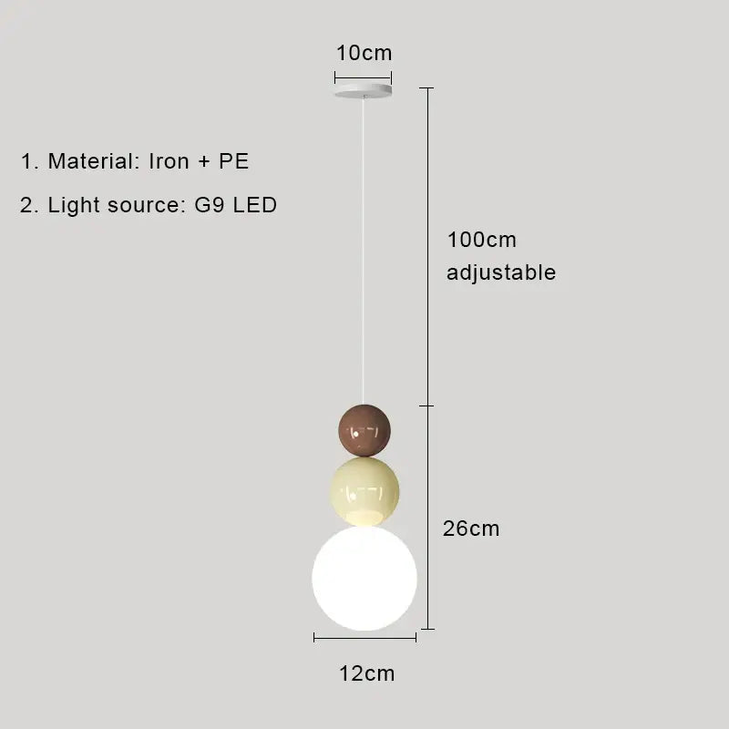Cream Nordic Glass Lamp