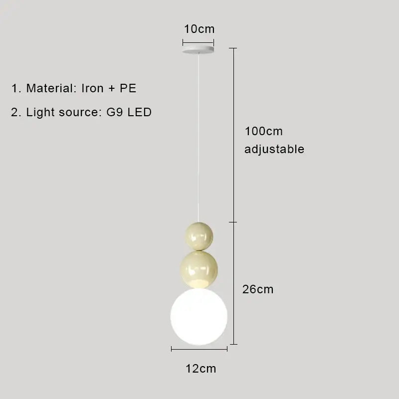 Cream Nordic Glass Lamp