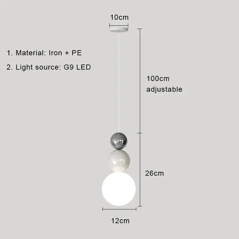 Cream Nordic Glass Lamp