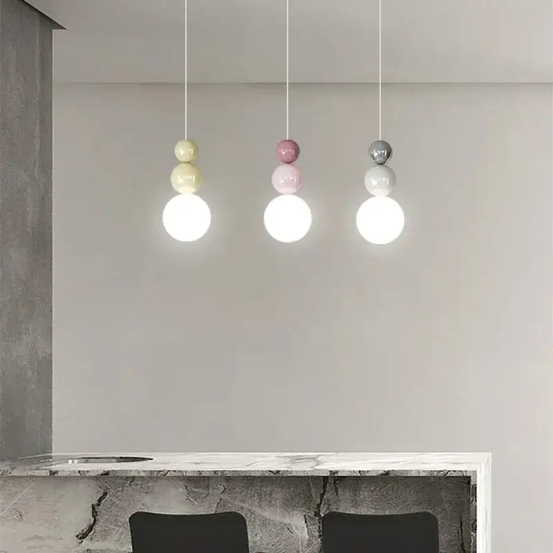 Cream Nordic Glass Lamp