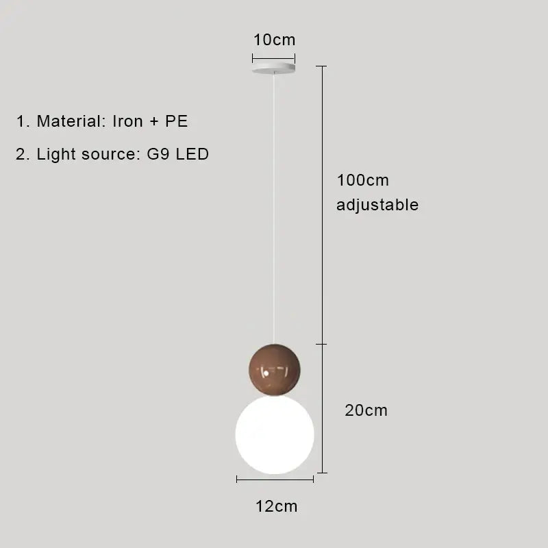 Cream Nordic Glass Lamp