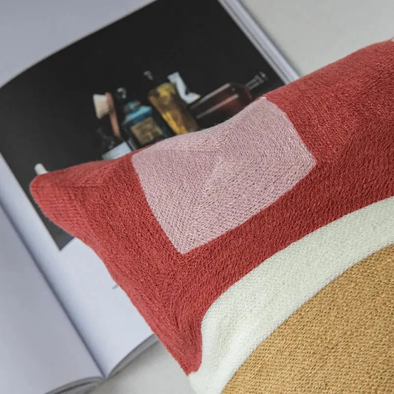 Geometric Embroidered Living Room Pillowcase