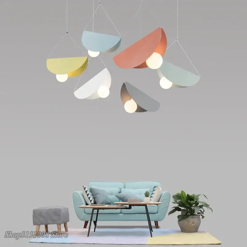 Iron Geometric Industrial Pendant Light