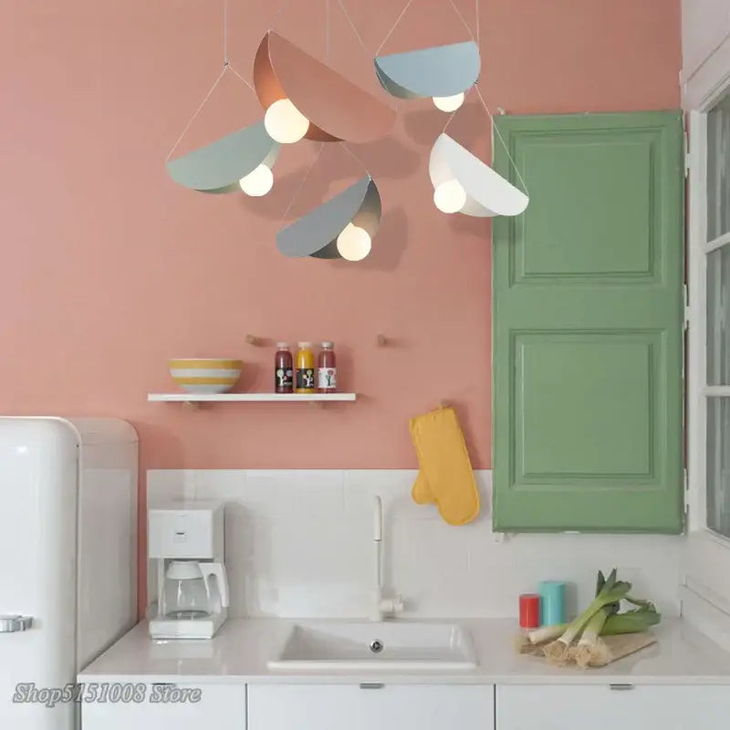 Iron Geometric Industrial Pendant Light