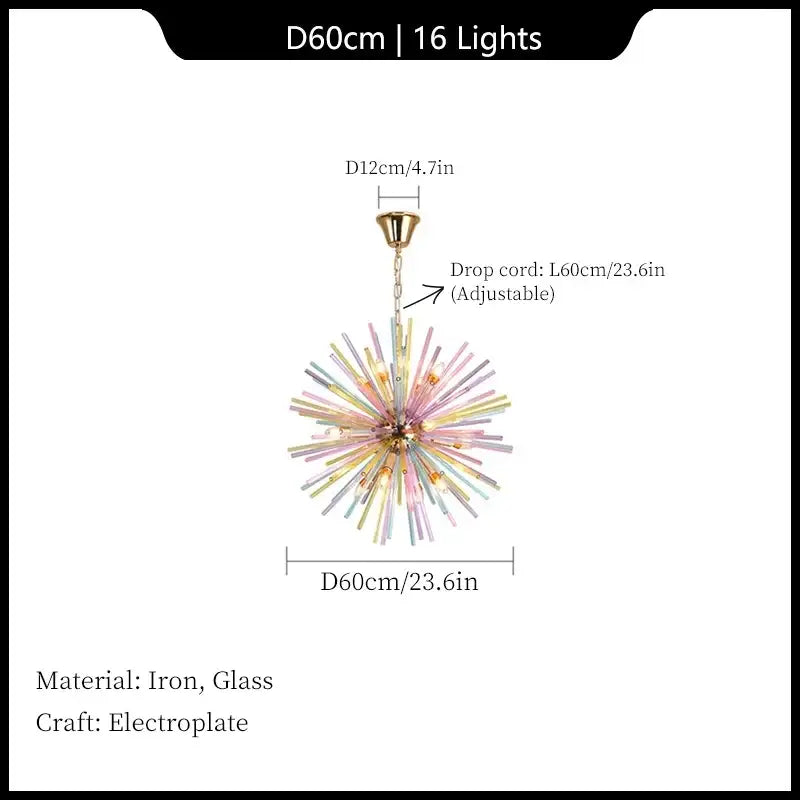 Glass Dandelion Pendant Light