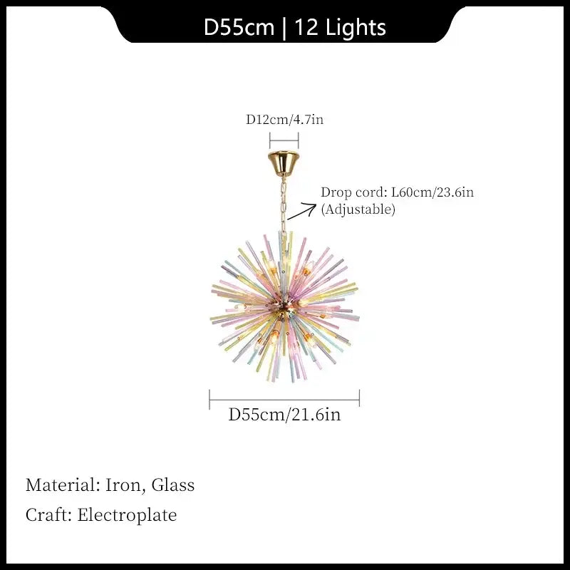Glass Dandelion Pendant Light