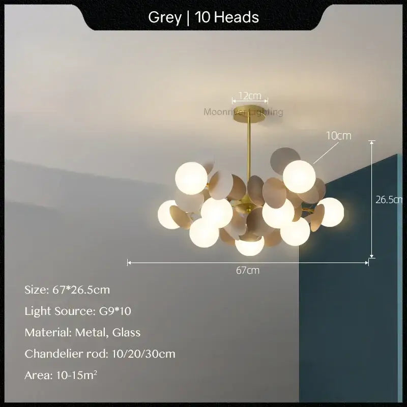 White Glass Ceiling Lamp