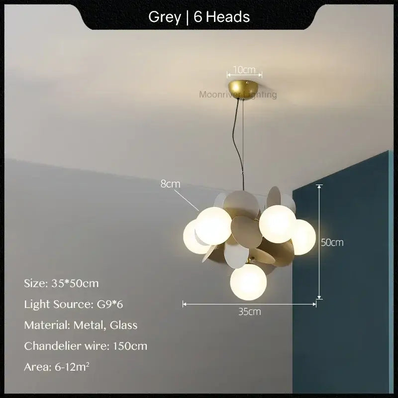 White Glass Ceiling Lamp