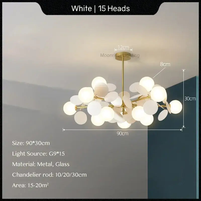 White Glass Ceiling Lamp