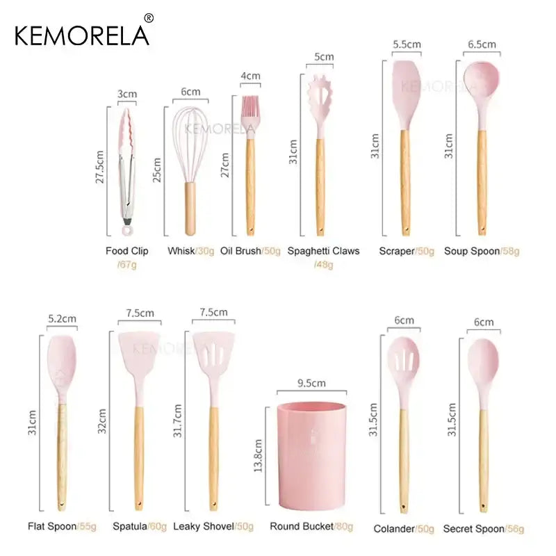 Silicone Pastel Utensil Set