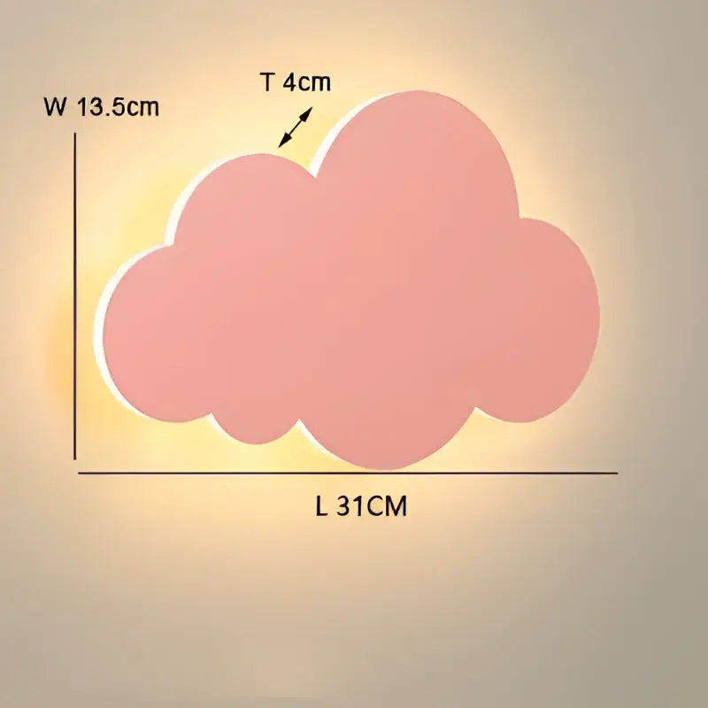 Pink Cloud Wall Light
