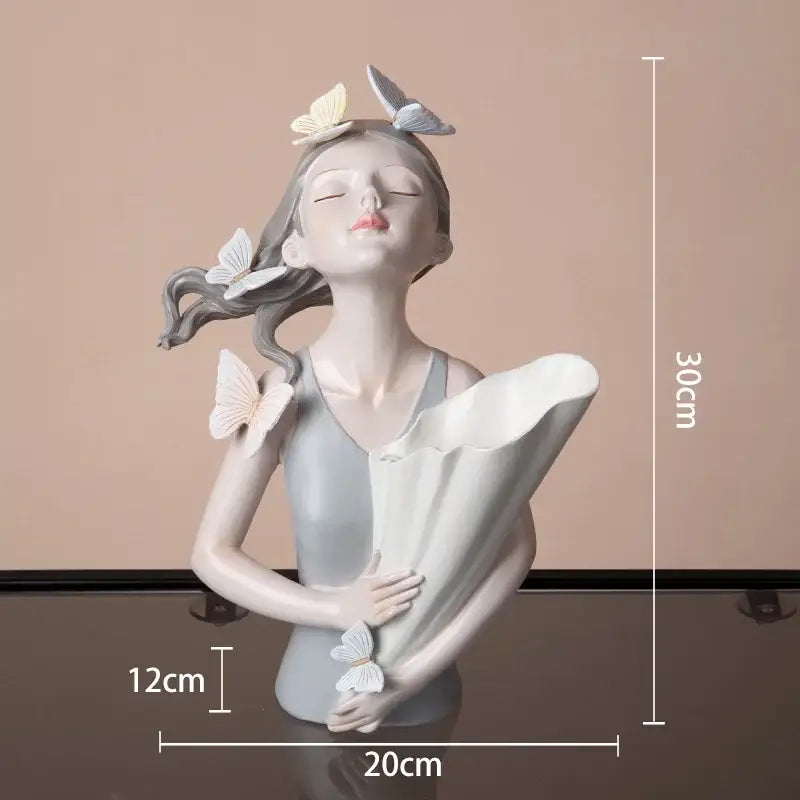 Pink Butterfly Sculpture Vase