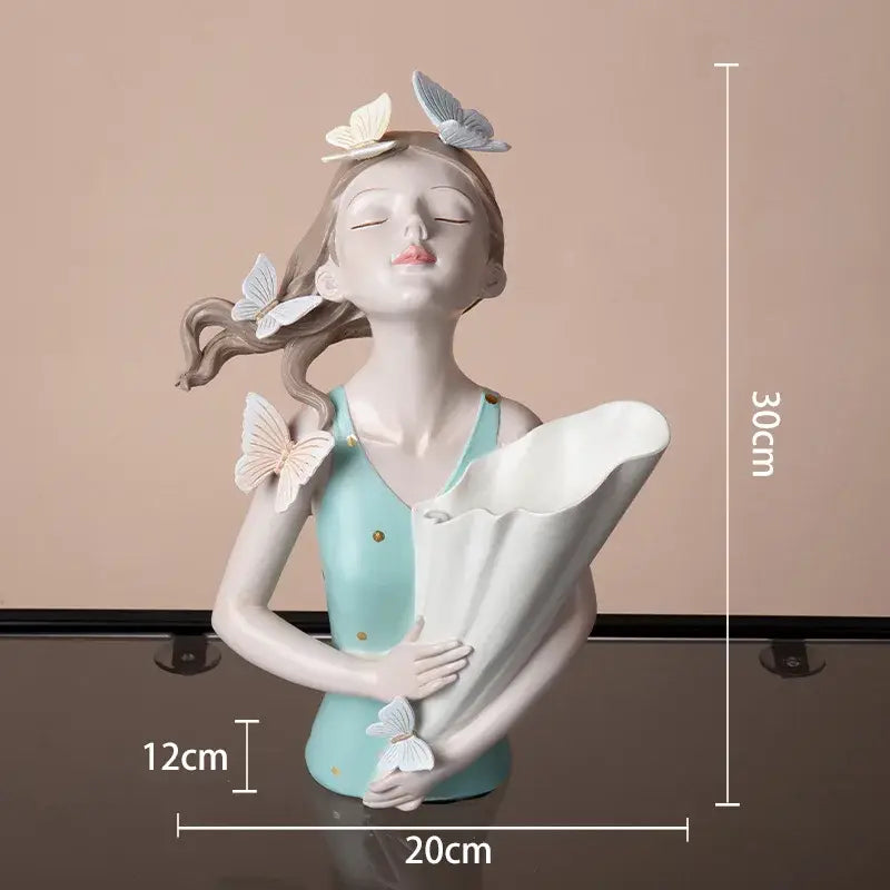Pink Butterfly Sculpture Vase