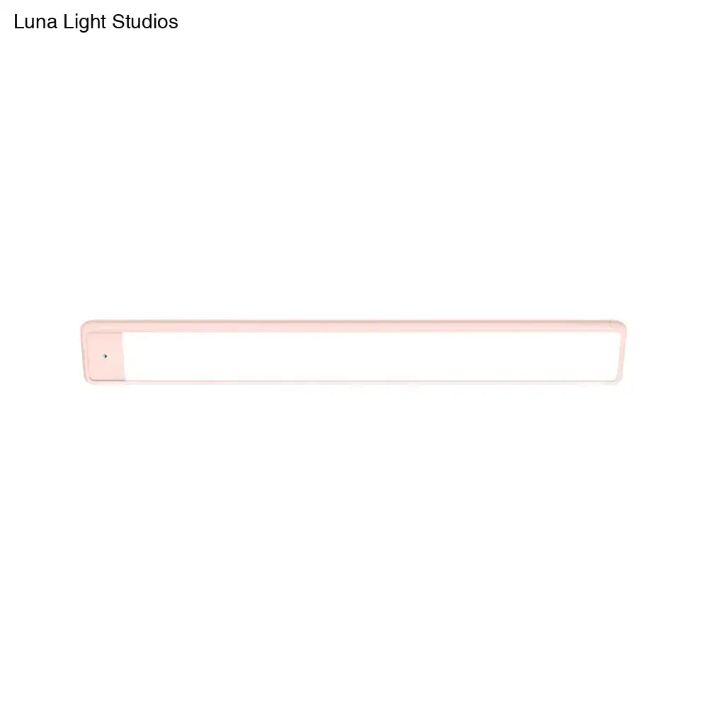 Pink Elongated Vanity Light