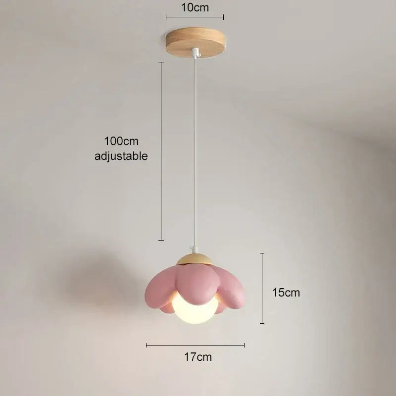 Pink Flower Pendant Light