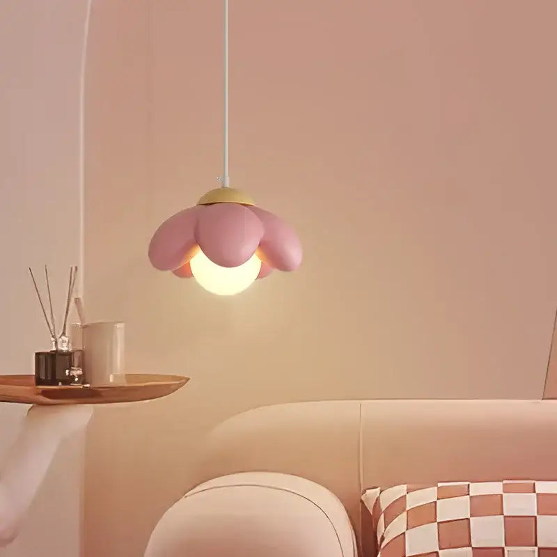 Pink Flower Pendant Light