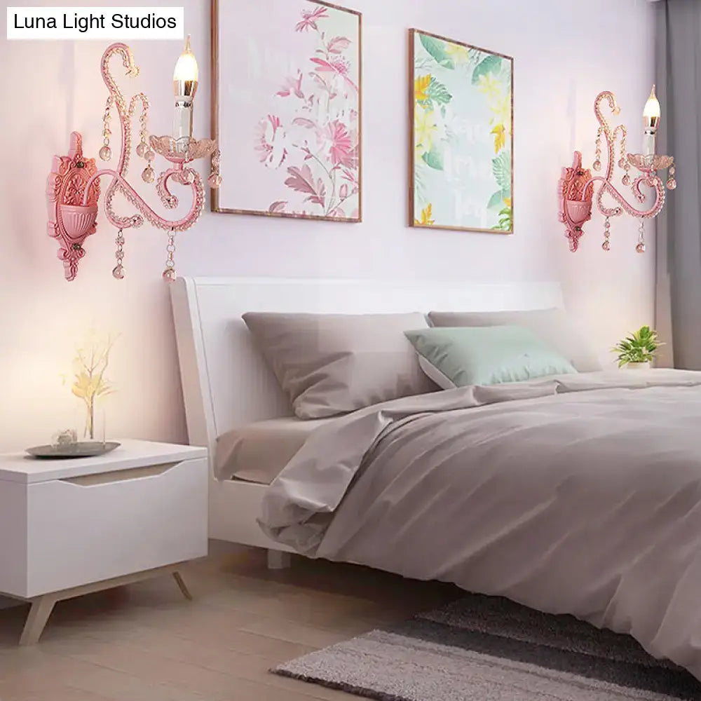 Pink Metallic Wall Sconce