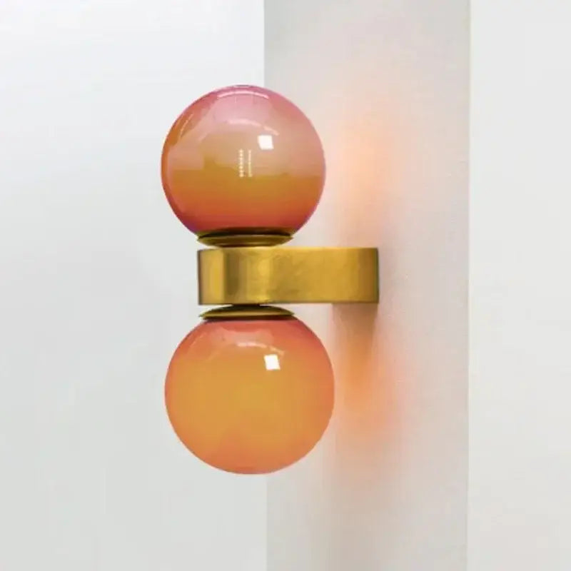 Orange Glass Ball Wall Lamp
