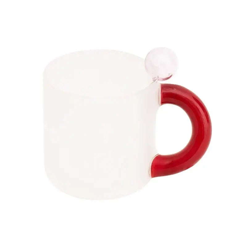 Red Glass Mug Set