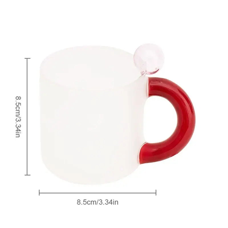 Red Glass Mug Set