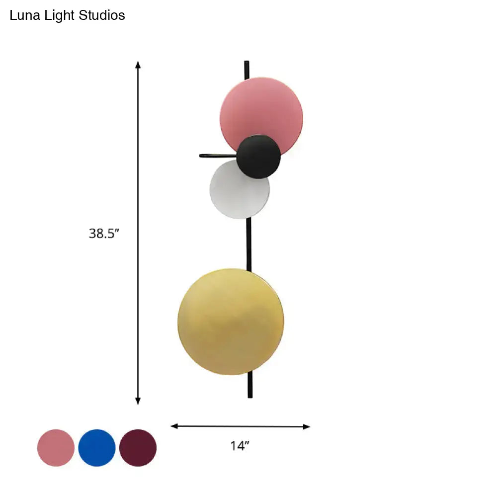 Pink Circular Wall Light