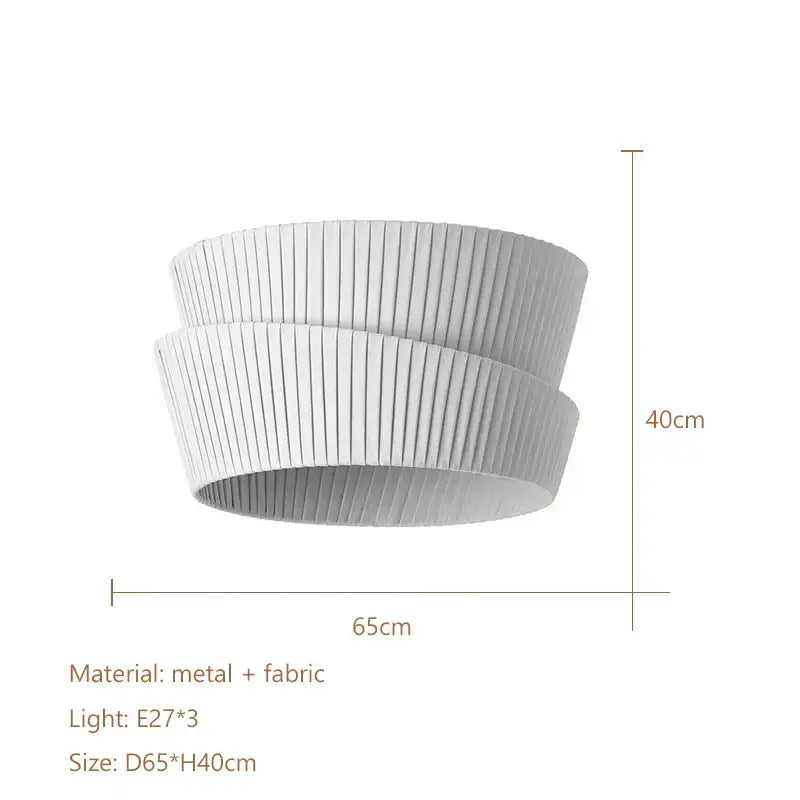 Cream Pleated LED Chandelier