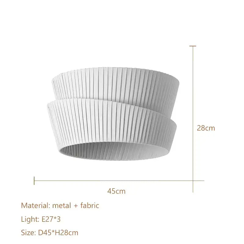 Cream Pleated LED Chandelier