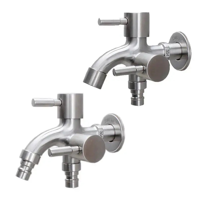 Polished Stainless Wall Faucet
