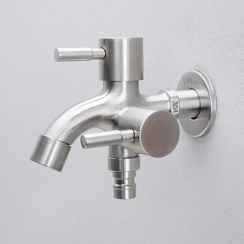 Polished Stainless Wall Faucet