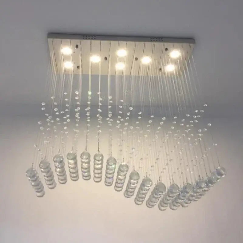 Crystal LED 100cm Rectangular Dining Chandelier