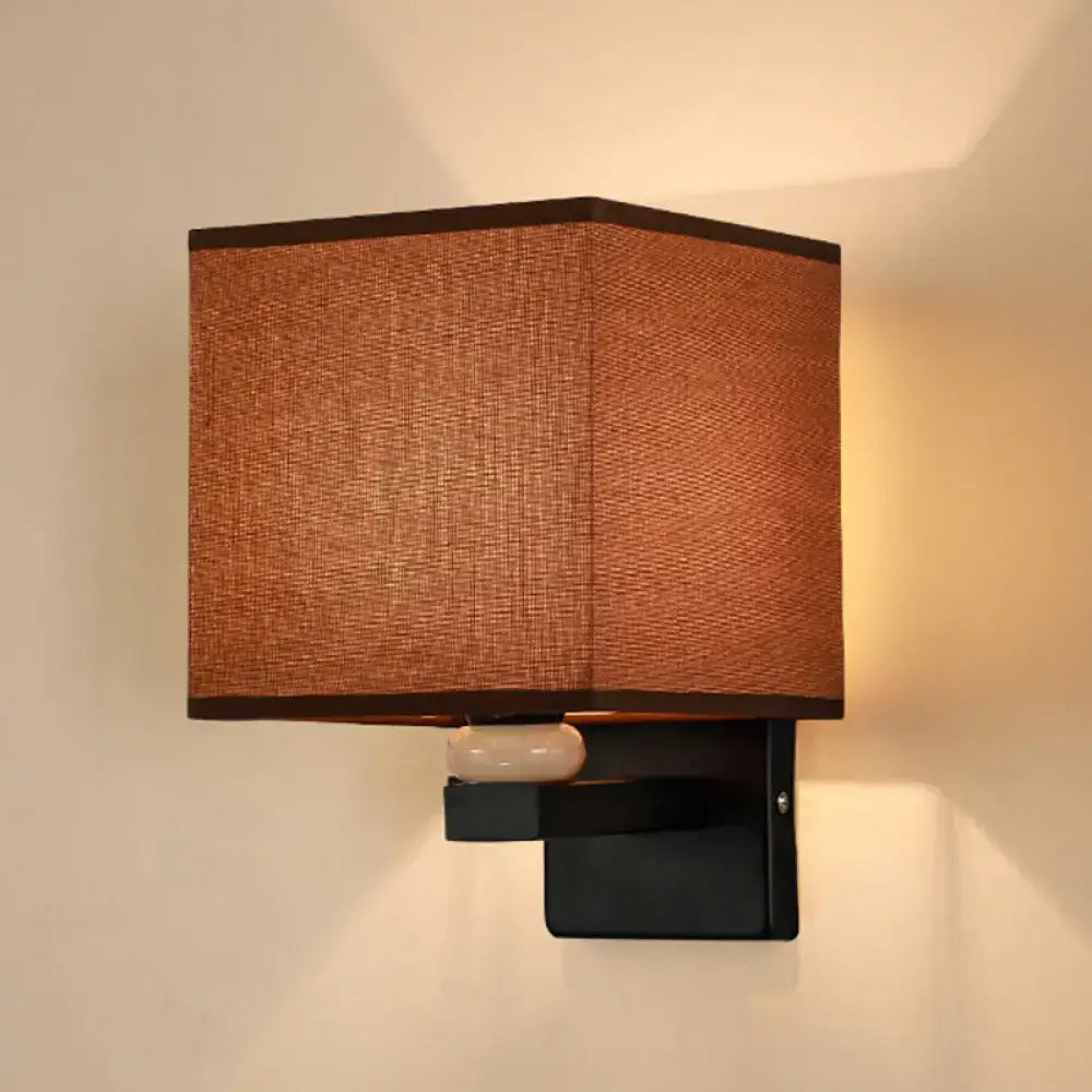 Fabric Rectangle Wall Light