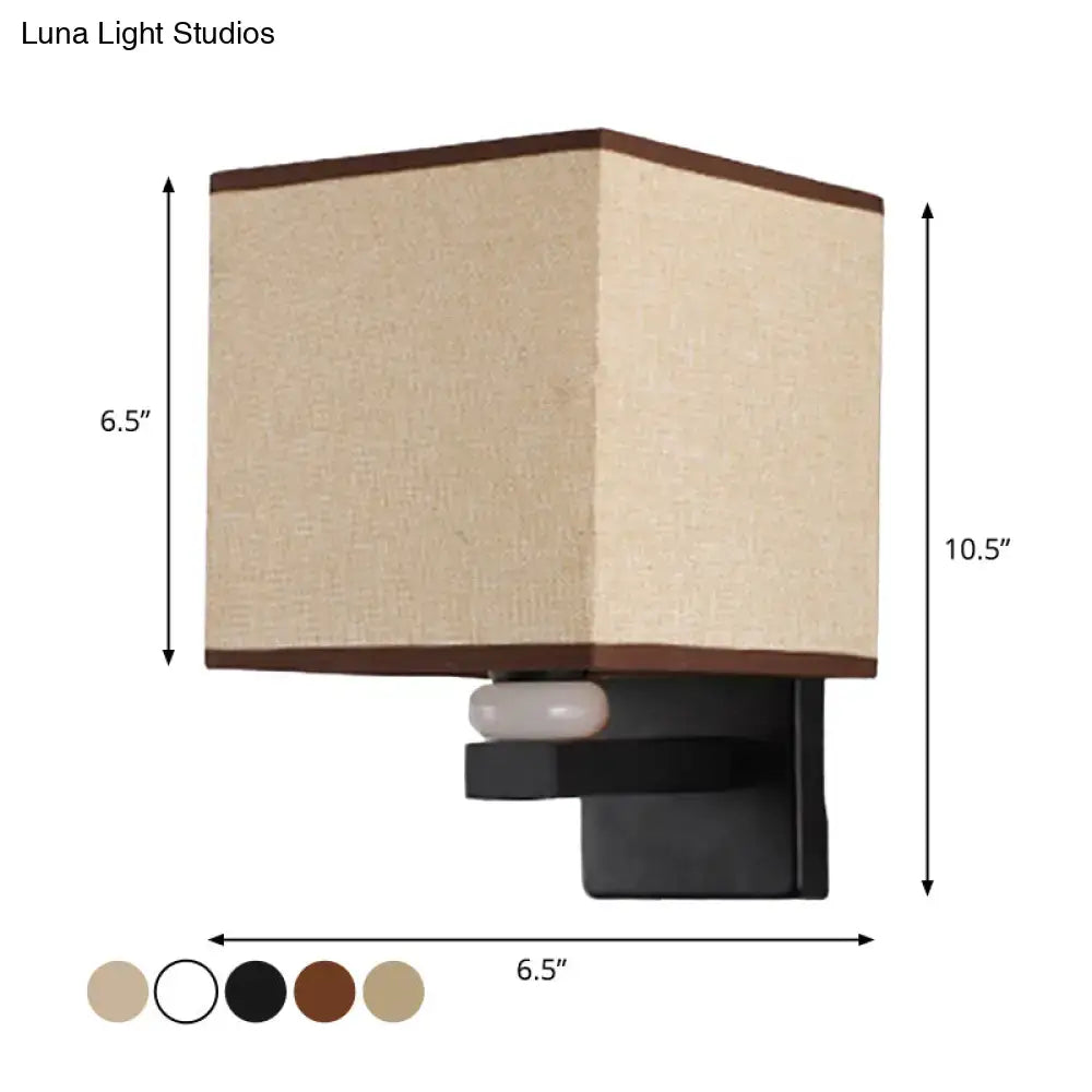 Fabric Rectangle Wall Light