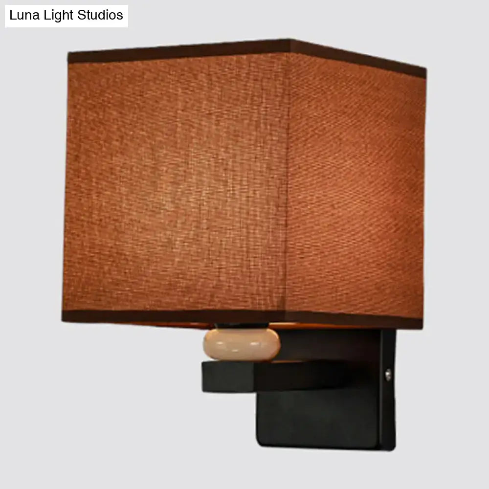 Fabric Rectangle Wall Light