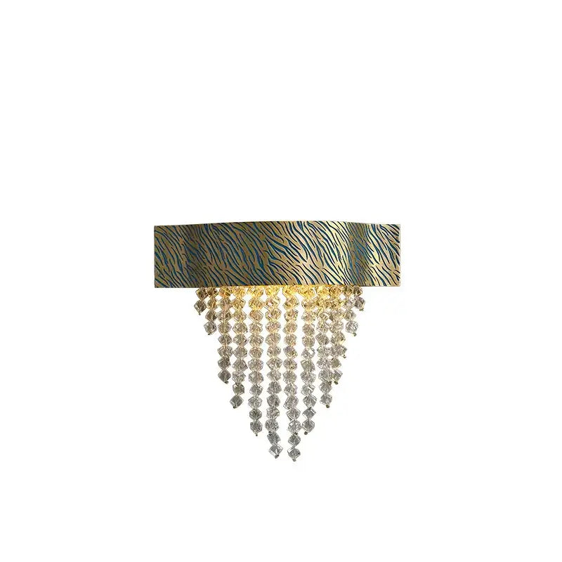 Blue Copper Crystal Chandelier