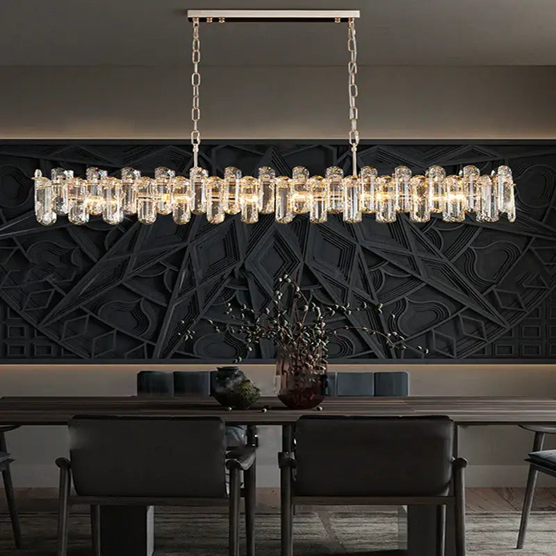 Nickel Crystal Pendant Light