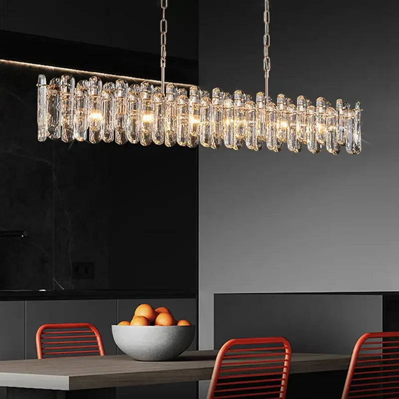 Nickel Crystal Pendant Light