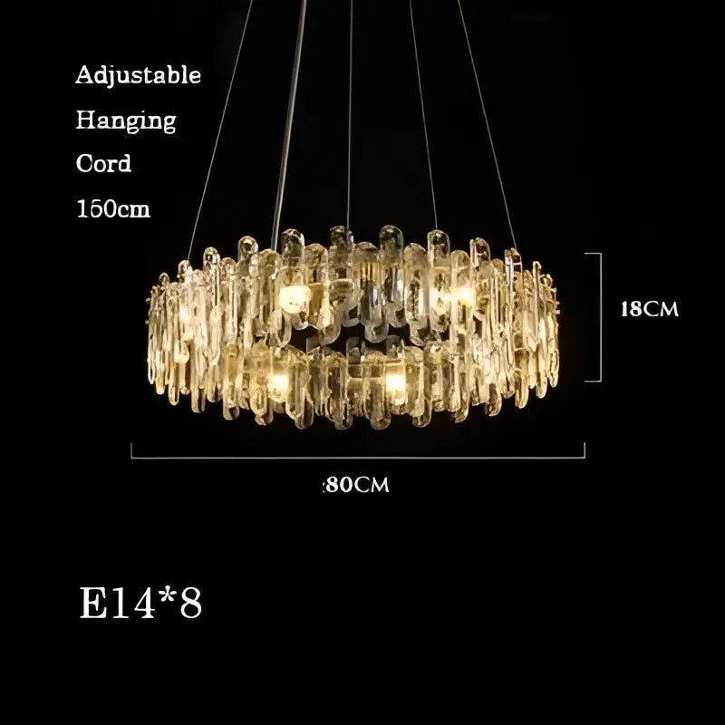 Nickel Crystal Pendant Light