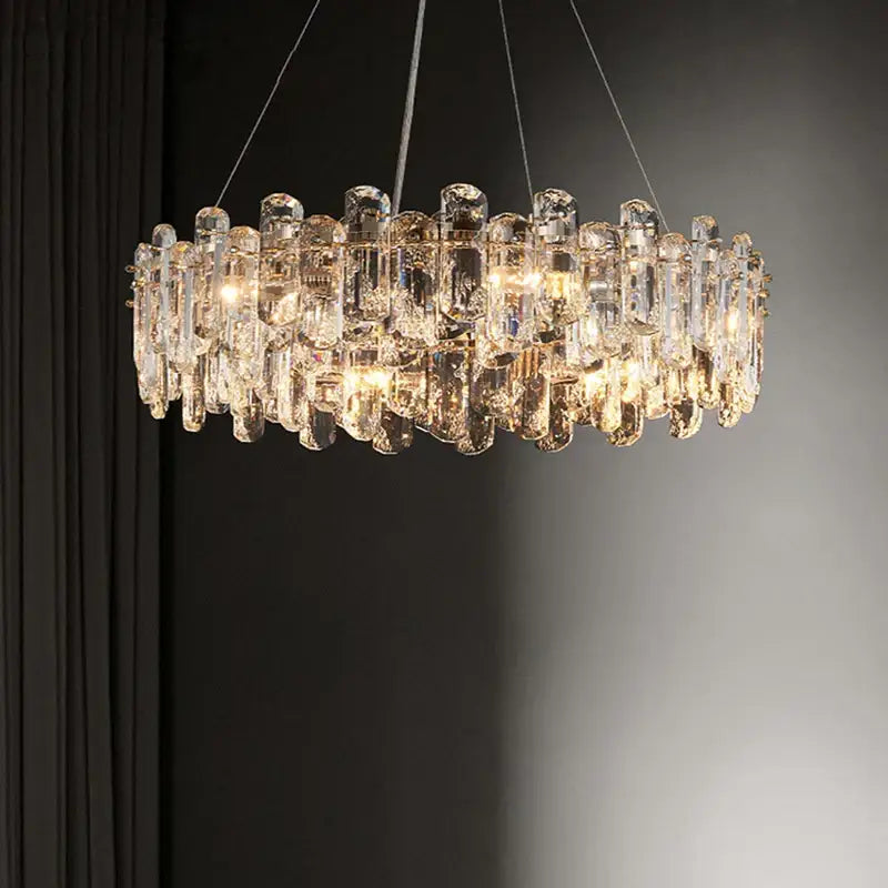 Nickel Crystal Pendant Light