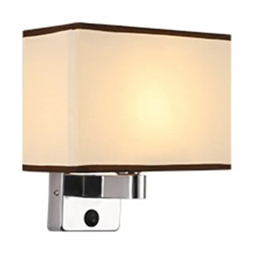 Chrome Fabric Oval Shade Wall Sconce