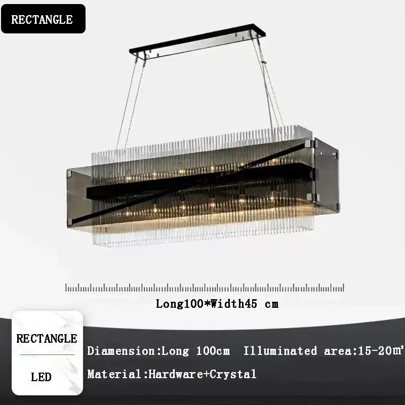 Crystal Glass Pendant Chandelier