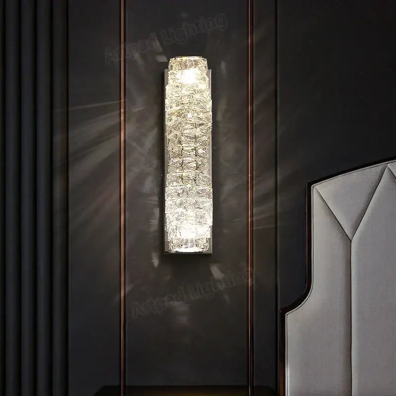 Crystal LED Wall Sconce Big Size Gold Base