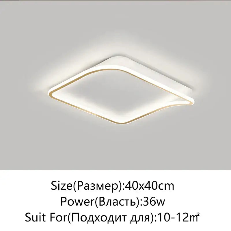 Gold Rectangular LED Chandelier