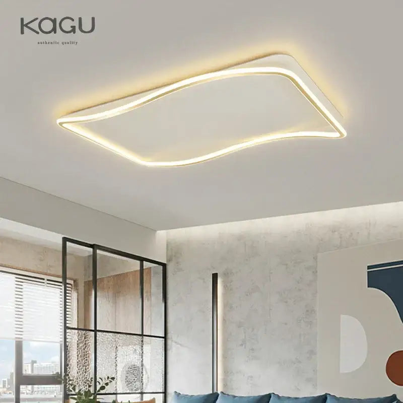 Gold Rectangular LED Chandelier
