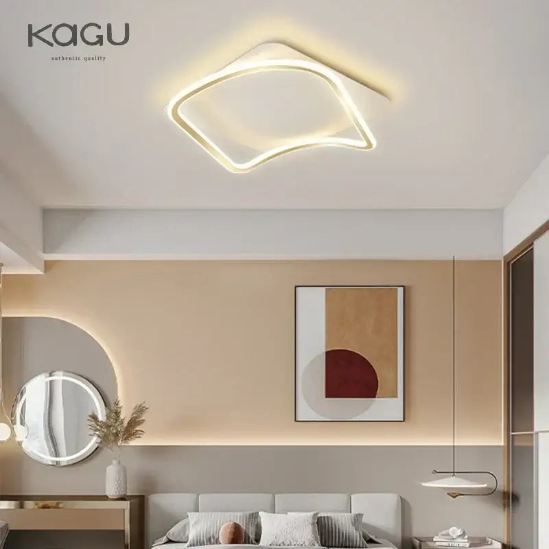 Gold Rectangular LED Chandelier
