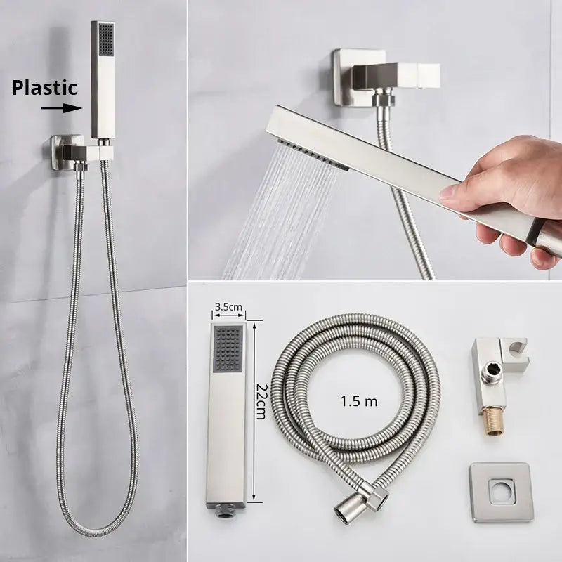 Chrome Handshower Head Set