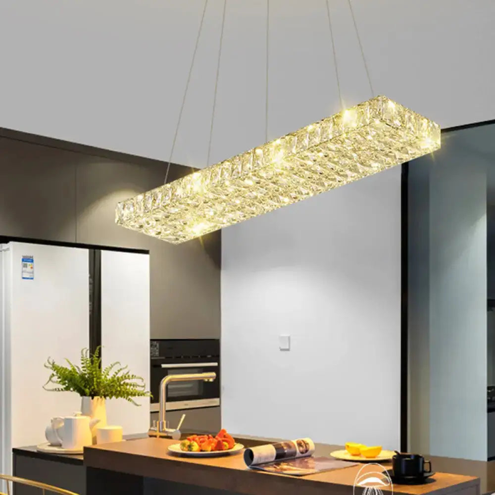 Crystal Rectangular Pendant Light