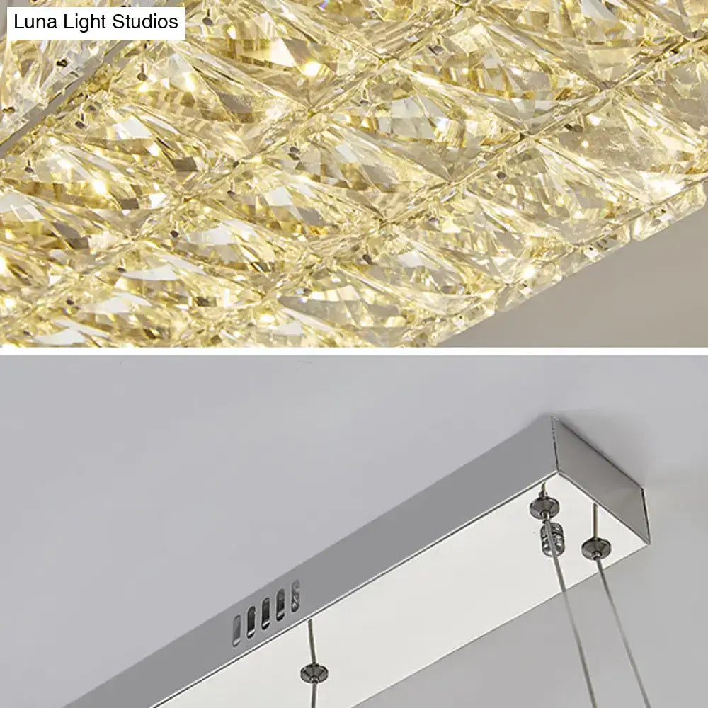 Crystal Rectangular Pendant Light