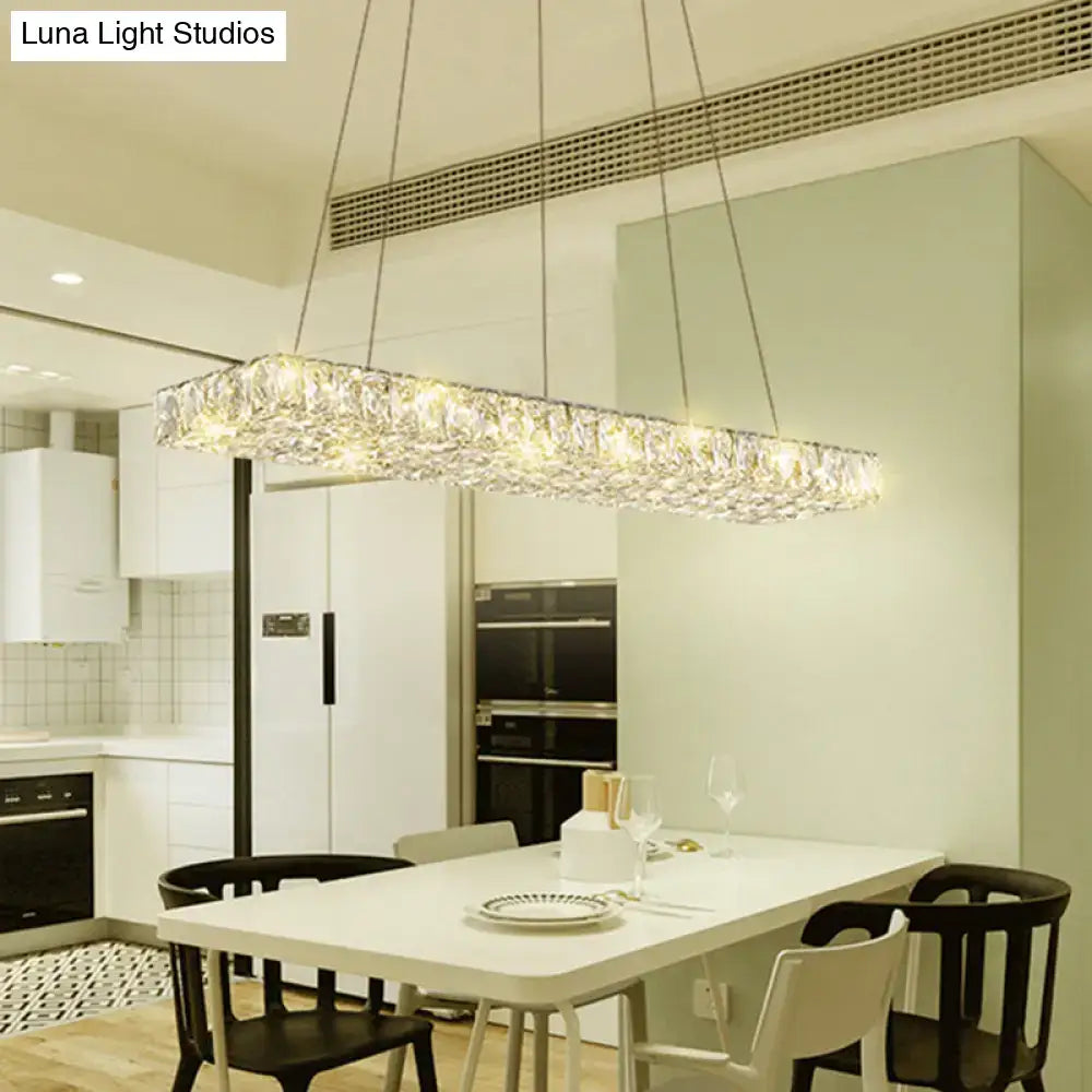 Crystal Rectangular Pendant Light