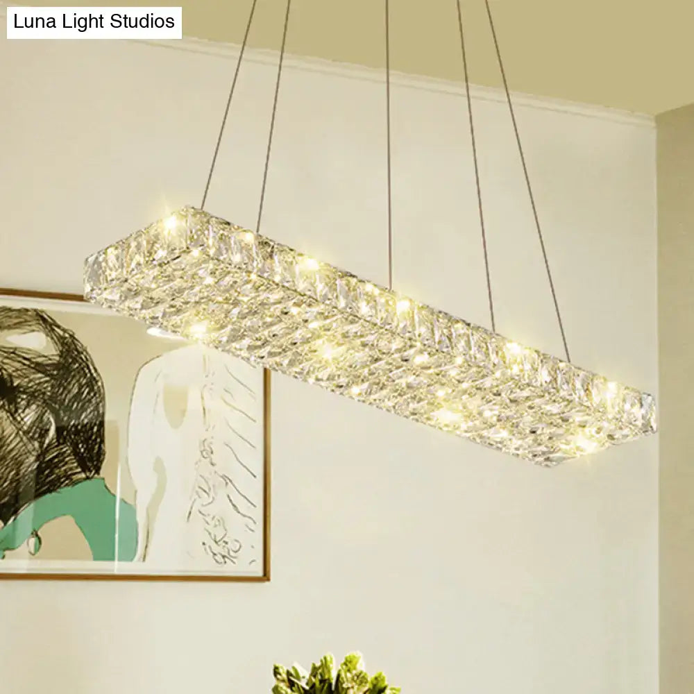 Crystal Rectangular Pendant Light